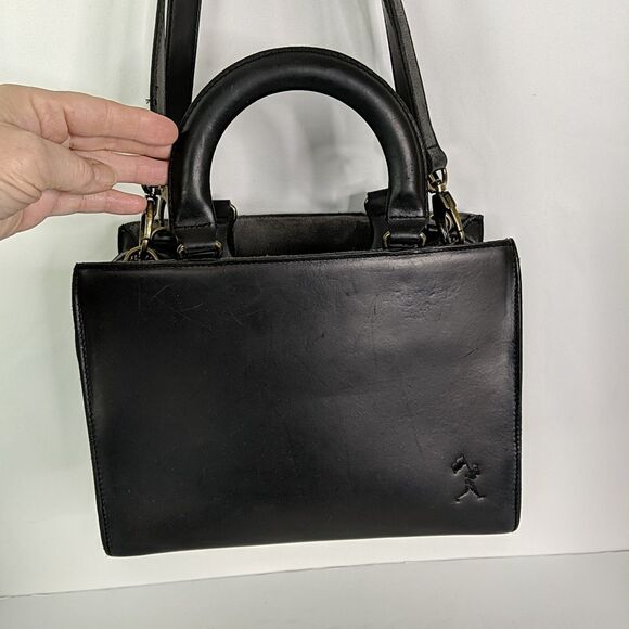 Baseballism Glove Black Leather Purse Shoulder Bag Satchel Structured Luggage - Picture 4 of 13